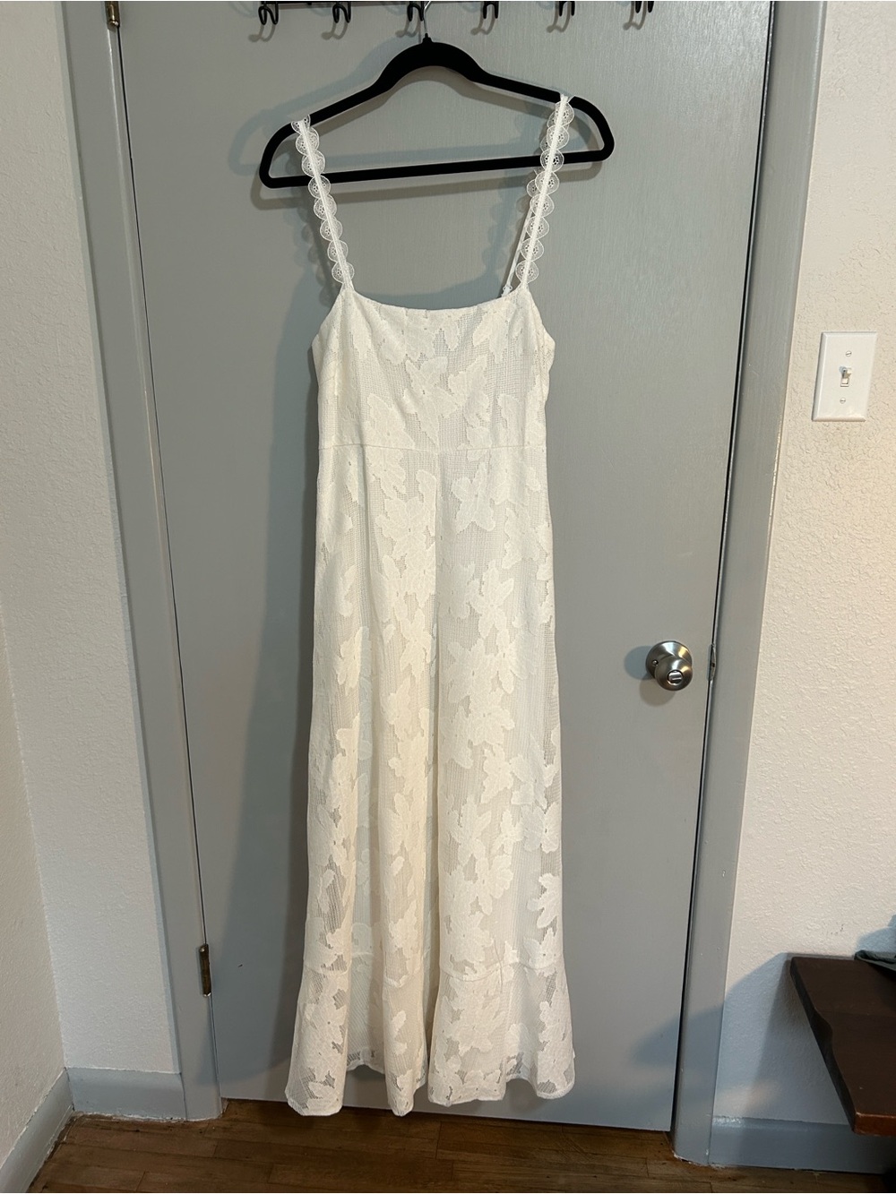 NWT Hello Molly Aspen White Floral Embroidered Lace Maxi by Dress XL Bridal LWD